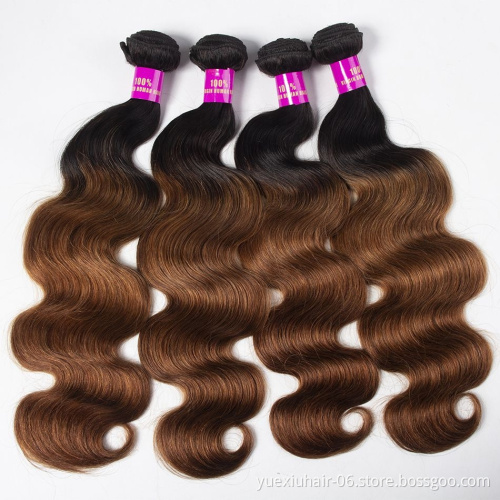 Body Wave 1B/30 Ombre Beauty Stage Hair Bundles Cuticle Aligned Raw Unprocessed Virgin Indian Hair